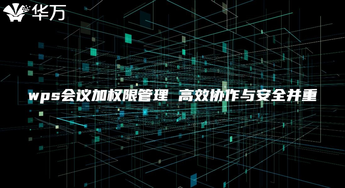 wps會議加權限管理 高效協(xié)作與安全并重