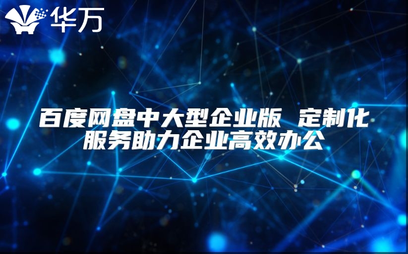 百度網盤中大型企業版 定制化服務助力企業高效辦公