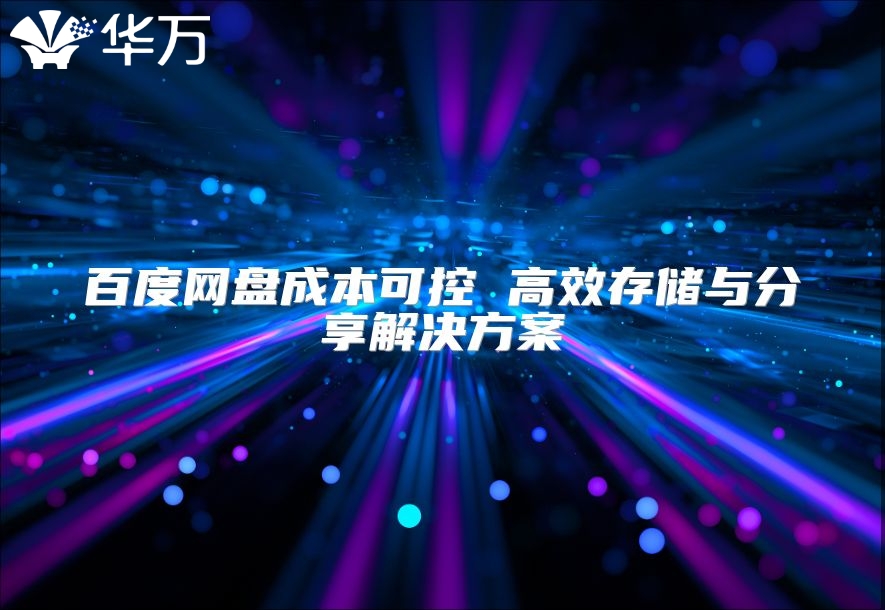 百度網盤成本可控 高效存儲與分享解決方案