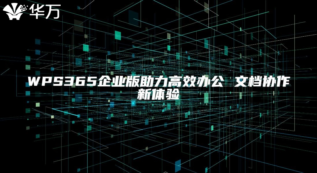 WPS365企業版助力高效辦公 文檔協作新體驗