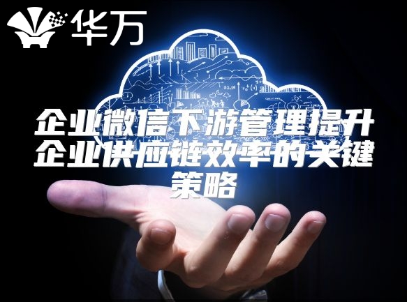 企業(yè)微信下游管理提升企業(yè)供應(yīng)鏈效率的關(guān)鍵策略
