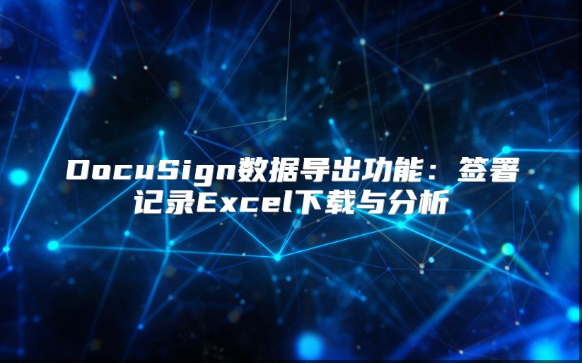 DocuSign數據導出功能：簽署記錄Excel下載與分析