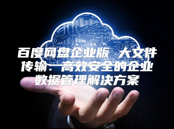 百度網盤企業版 大文件傳輸：高效安全的企業數據管理解決方案