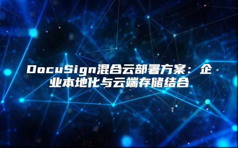 DocuSign混合云部署方案：企業(yè)本地化與云端存儲(chǔ)結(jié)合
