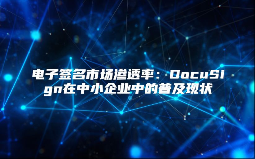 電子簽名市場(chǎng)滲透率:DocuSign在中小企業(yè)中的普及現(xiàn)狀