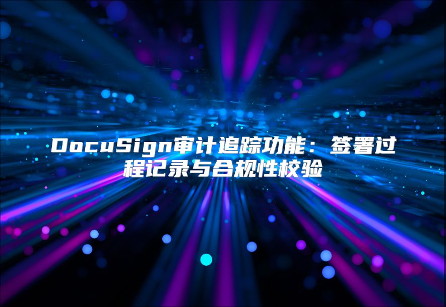 DocuSign審計追蹤功能：簽署過程記錄與合規性校驗